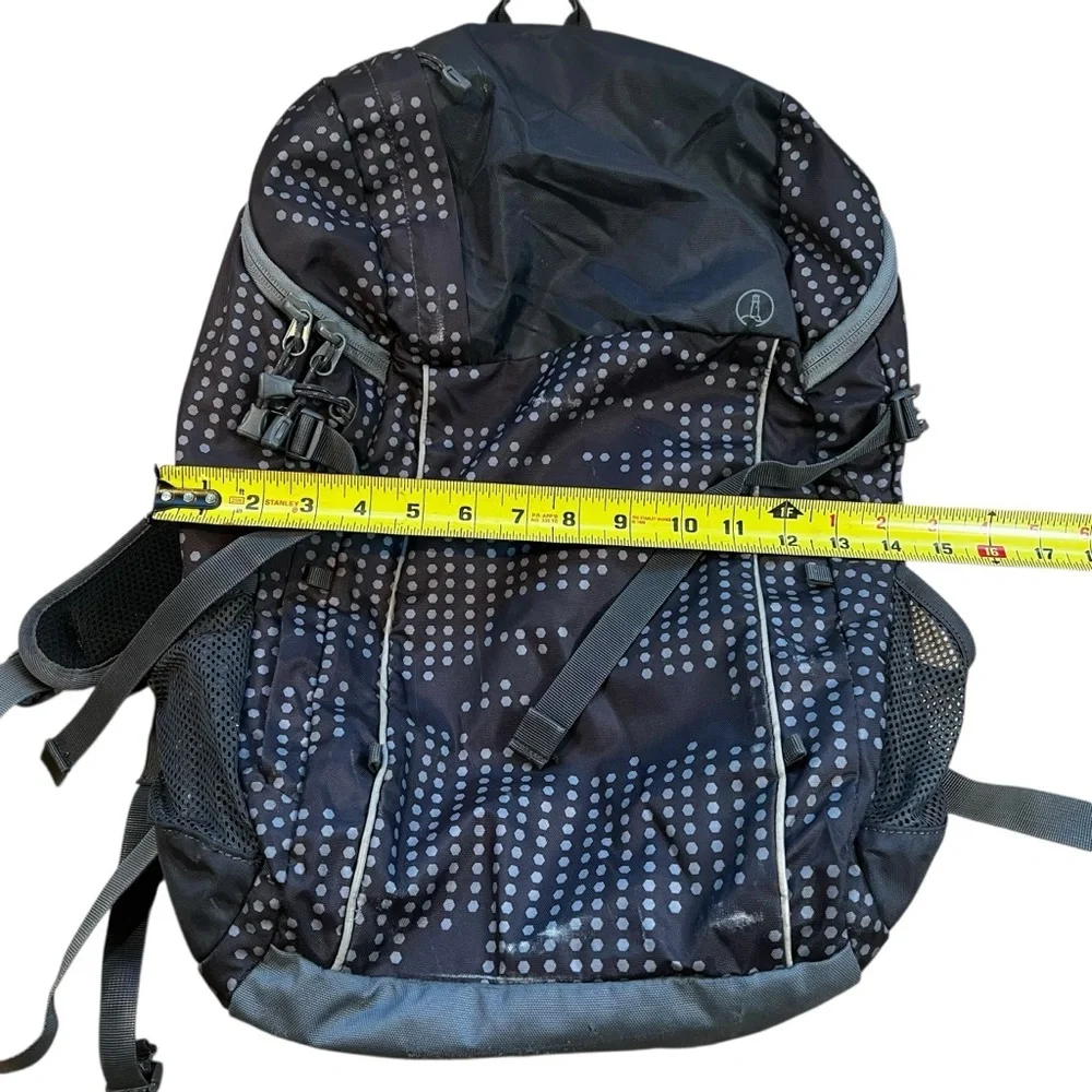 Lands' End Black and Gray Men's Backpack